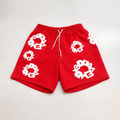 RED FLOWER SHORTS